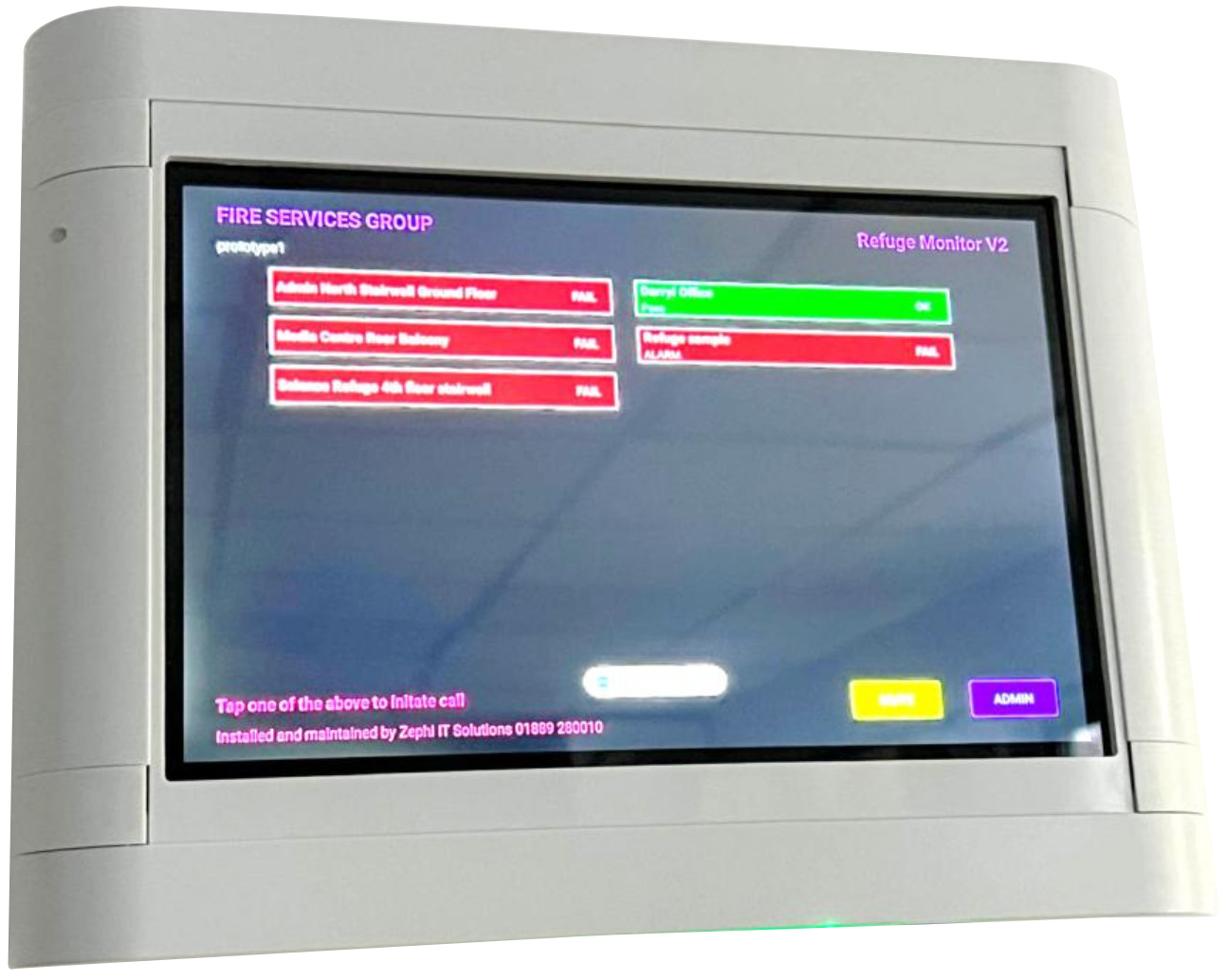 Refuge Control panel 2 Wireless Refuge emergency system control panel